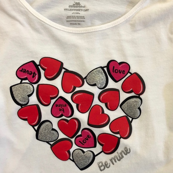 Bundle of 2 Valentine’s Day t-shirts for girl - Picture 3 of 6